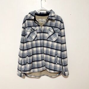 SAGE Plaid Button-Up Jacket